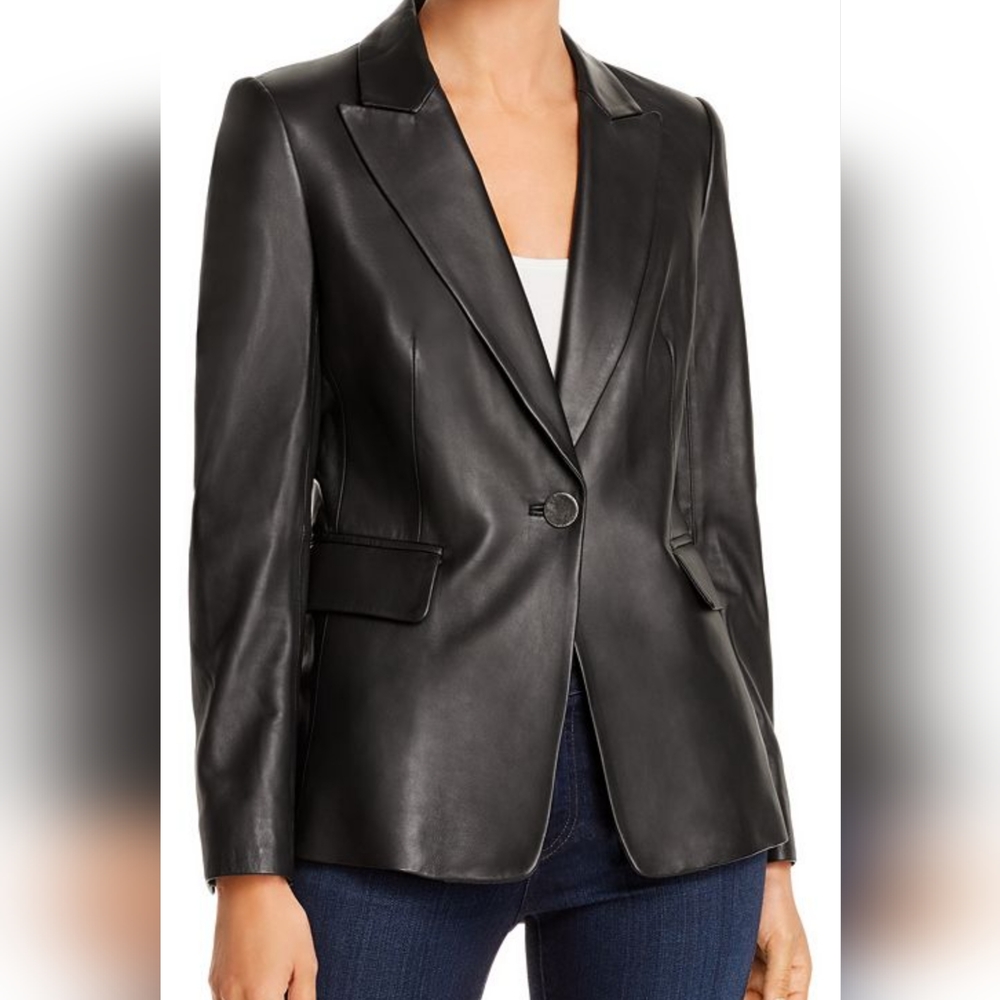 Kolbi Halperon Avery Leather Blazer 100% lambskin
